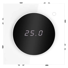 Изображение Терморегулятор электронный VOLTUM S70 с индикацией и датчиком для теплого пола (белый глянцевый)