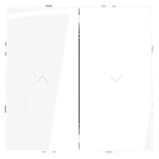 Изображение Выключатель встраиваемый VOLTUM S70 для жалюзи 10А (белый глянцевый)