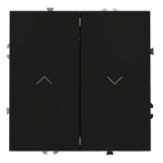 Изображение Выключатель встраиваемый VOLTUM S70 для жалюзи 10А (черный матовый)